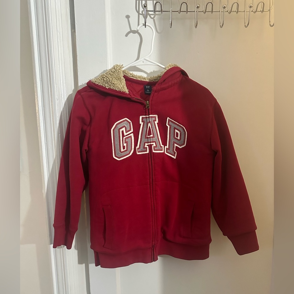 Gap Logo Kids Red Zip Hoodie